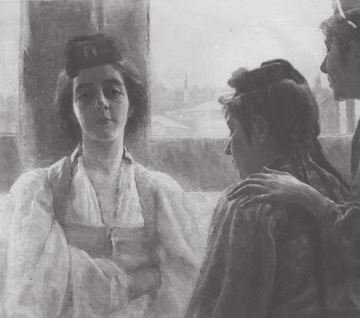 Bosnier mit Gusle von Ivana Kobilca